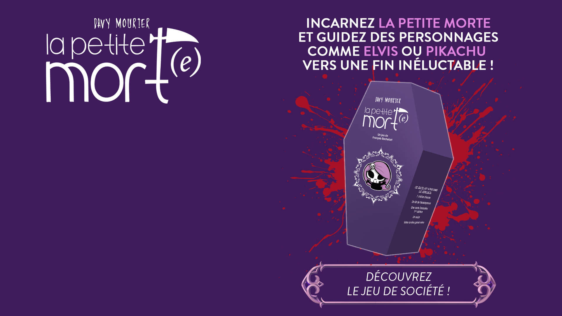 Jeu Petite Morte - Jeu de société humour noir Davy Mourier